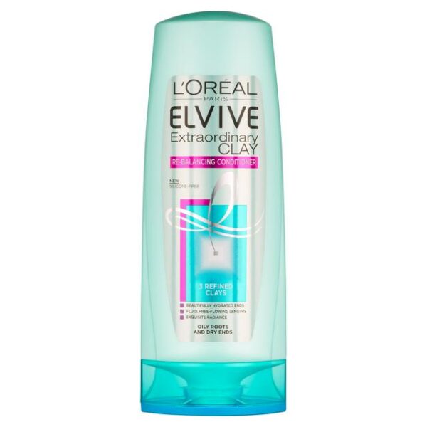 L'oreal Elvive Clay Oily Roots Conditioner 400ml