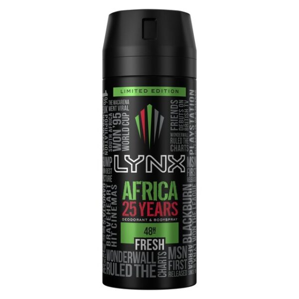 Lynx africa aerosol body spray deodorant 150ml