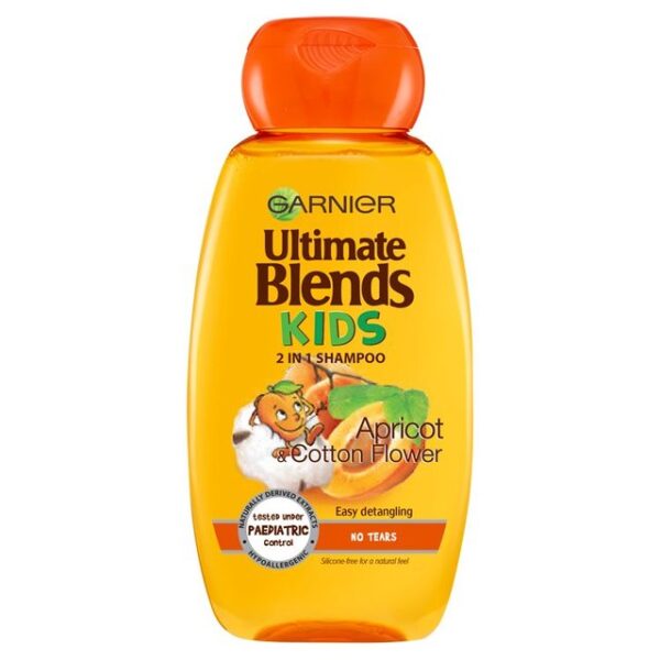 Garnier Ultimate Blends 2-in-1 Kids Apricot and Cotton  Shampoo 250ml