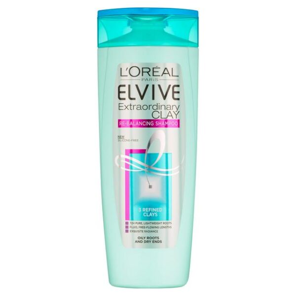 L'oreal Elvive Clay Oily Roots Shampoo 400ml