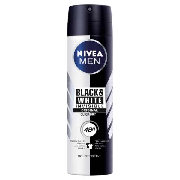 Nivea Men Antiperspirant Deodorant Spray Black And White Original 150ml