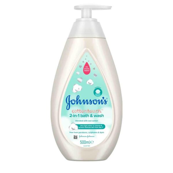 Johnsons Cottontouch 2 in 1 bath and wash 500ml