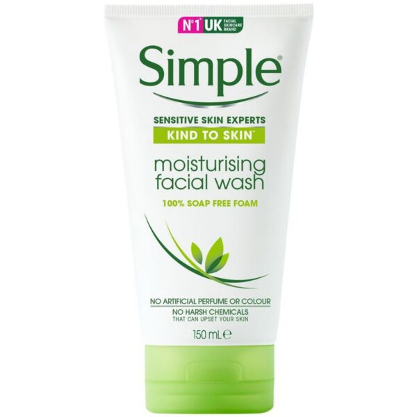 Simple Moisturizing facial wash 100% soap free 150ml