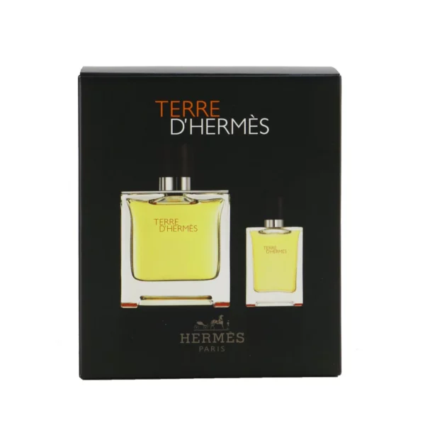 Terre D'Hermes Pure Parfum Coffret: Pure Parfum Spray 75ml + Pure Parfum Spray 12.5ml - Image 2